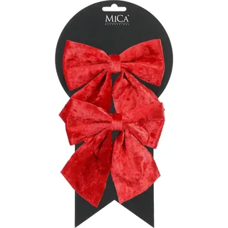 Mica Decorations Schleife-Set 12 cm x 13 cm Rot 2 Stück