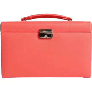 Friedrich23 Jolie 2.0 Schmuckkoffer Koralle – Feinsynthetik 24x16x15 cm, stilvolles Schmuckkästchen