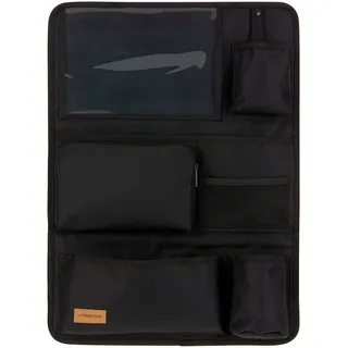 Lässig Autoorganizer Autorücksitzorganizer Rücksitztasche für Auto zum Hängen zusammenklappbar/Car Wrap-to-Go Black Edition