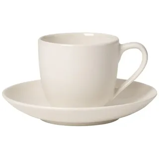 Villeroy & Boch Espressotasse mit Untertasse 0,07 l Weiß 2 St.