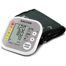 Salter BPA-9201-EU Digital Oberarm-Blutdruckmessgerät - Mit Standard-Manschette (22 - 42cm), Ampel-Skala, Arrhythmie-Erkennung & Pulsmessung, Unregelmäßigen Herzschlags, Speichert bis zu 60 Messungen