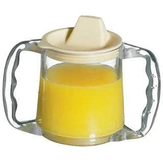 TENA NRS Healthcare Becher für pflegebedürftige Menschen (aus Kunststoff, mit 2 Henkeln und Deckel mit Tülle)