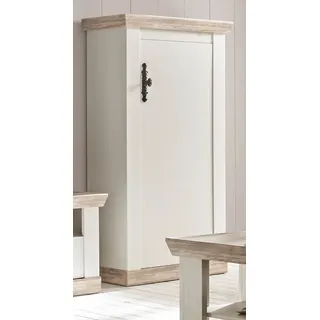 Kommode "Rovola" Pinie weiß / Oslo Pinie Landhaus 71 x 146 cm - Weiß, Naturbelassen