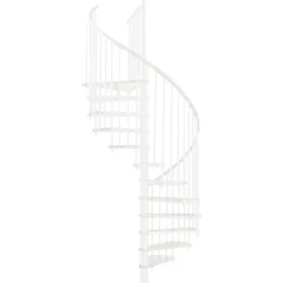 Minka Spindeltreppe Spiral Wood Weiß-Weiß 160 cm Raumhöhe bis 305 cm