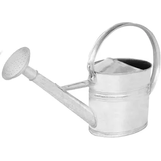 KOTARBAU® Gießkanne Metall - 8 L - Zink Gießkanne für Garten & Zimmerpflanzen - mit Abnehmbarer Brause - Pflanzen Bewässerung - für Draußen & Drinnen - verzinkter Stahl - Silber