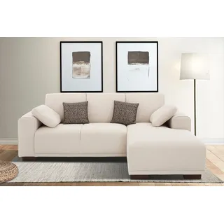 OTTO home Eckcouch Mikrofaser 2-Sitzer Beige