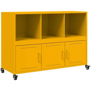 Sideboard Senfgelb 100,5x39x72 cm Stahl - Gelb
