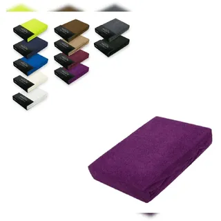 EXKLUSIV HEIMTEXTIL Spannbettlaken Frottee 120 x 200 cm lila