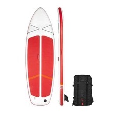 Stand Up Paddle Board Ultra Kompakt Und Stabil 10 fuß (max. 130 kg) - Weiss/rot
