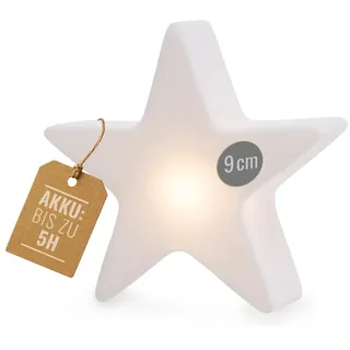 8 seasons DESIGN LED Stern Mini-Leuchte Kunststoff 9 cm kabellos weiß