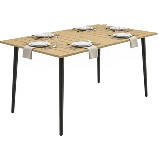 Outsunny Gartentisch 150 x 90 x 73 cm Braun