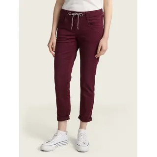 Tom Tailor Relaxed Fit Hose aus Baumwoll-Mix, Bordeaux, 34/28