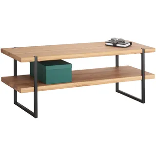 Linea Natura Garderobenbank , Eichefarben , Holz, Metall , 120x45x40 cm , Abstellfläche , Holzmöbel, Sitzgelegenheiten Holz, Holzbänke, Garderobenbänke Holz