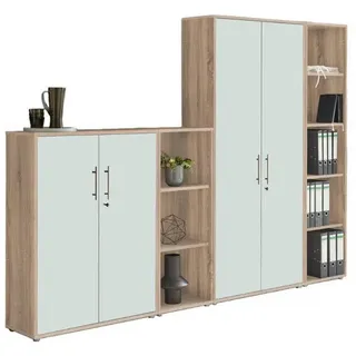 MID.YOU Office Edition Aktenschrank 257 x 33 x 186 cm Weiß