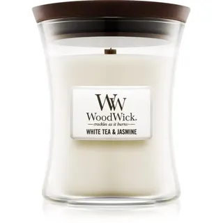Woodwick White Tea & Jasmine Duftkerze 275 g beige
