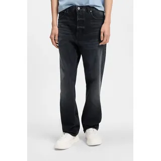 HUGO BOSS Loose-fit-Jeans "Nate", Herren, Gr. 34, Länge 32, blau (dunkelblau405), Denim/Jeans, Obermaterial: 100% Baumwolle, unifarben, loose fit lang, Jeans, loose fit