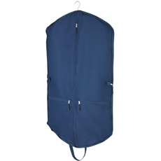 Bild Kleidersack Business Premium, 2 Fächer, Kleiderhülle zur staubfreien Aufbewahrung von Saisontextilien mit Reißverschluss, atmungsaktiver Anzugsack als Schutzhülle für Kleidung, 62 x 112 cm, Blau