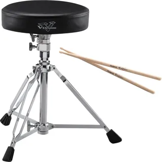 Roland DAP-2X V-Drums Zubehör-Set | Komfortabler Hocker und hochwertige Drumsticks für V-Drummer | Robust | Anpassbare Höhe | Perfekt für Einsteiger & intensive Drum-Sessions