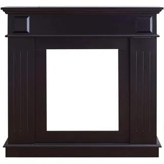Mobili Rebecca Dekorative Kaminumrandung Schwarz 26/109/100 cm , Holzwerkstoff , 26x100x109 cm , Elektrogeräte, Heizgeräte, Elektrokamine