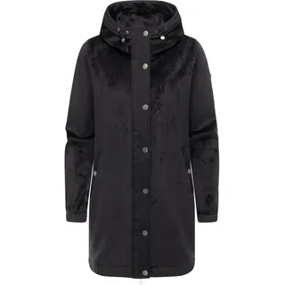 Kurzmantel RAGWEAR "Kurzmantel Cousy Bonded YOUMODO", Damen, Gr. XS, schwarz, Obermaterial: 91% Polyester PES. 9% Elasthan EL., Mäntel Kurzmantel