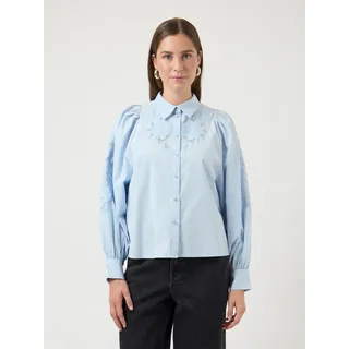 Yas Langarmbluse Skyway Blau 38