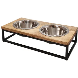 Nobby Napfständer Elegant Diner inkl. 2 Näpfen 48 x 24 X 14 cm; 2 x ca. 1800 ml