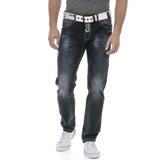 Cipo & Baxx Regular-fit-Jeans mit markanter Waschung blau