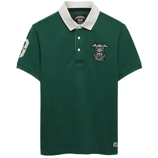 Superdry Vintage Pique Rugby Poloshirt hunter grün L