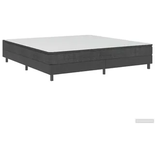 vidaXL Boxspring-Bettgestell Grau Stoff 200x200 cm - Grau