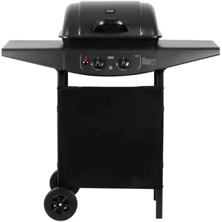 Teesa BBQ Gasgrill Grillwagen Standgrill 2-Brenner 5kW Barbecue - Schwarz