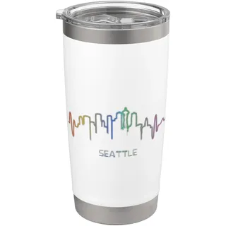 Skyline von Seattle Washington für Touristen und Bürger Doppelwandiger Edelstahl-Thermobecher