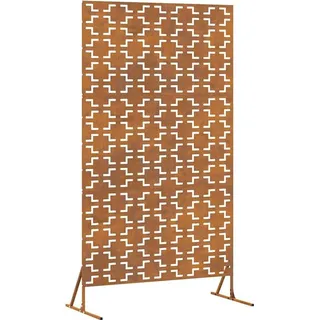vidaXL Sichtschutz 100 x 50 x 180 cm Grau Stahl