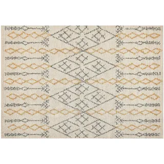 Beliani Kurzflor-Teppich Kadapa 230/160 cm , Beige , Textil , Grafikmuster , Rechteckig , 160x230 cm , Teppiche und Böden, Teppiche, Orientteppiche