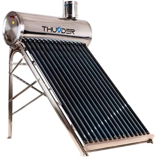 Solar-Warmwasserkollektor - THUNDER - 150L druckloser Vakuumröhrenkollektor aus Edelstahl - 15 Röhren - Warmwasserbereitung