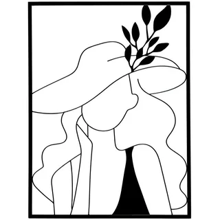 Ambia Home Wanddeko , Schwarz , Metall , 60x80 cm , Bilder & Rahmen, Wanddeko