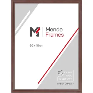 MendeFrames Fotorahmen H007, Nussbaumholz, antireflektierendes Glas 40x50 cm - Braun