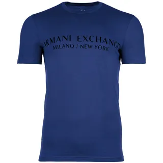 T-Shirt ARMANI EXCHANGE "T-Shirt 1er Pack", Herren, Gr. XXL, blau (mazarine blau), Obermaterial: 100% Baumwolle CO., Shirts T-Shirt