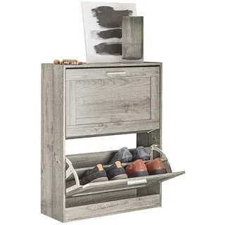 SoBuy Schuhschrank 60 x 79 x 23 cm offen / grau