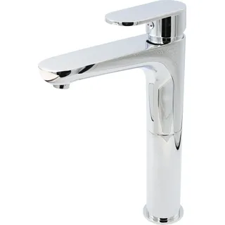 Einhebel Waschtischarmatur "Albuch" hoch mit Anschluss-Set Wasserhahn Mischbatterie Einhebelmischer Armatur