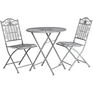 Butlers Gartenmöbel-Set (3-teilig) Terrace Hill , Grau , Metall , Gartenmöbel, Gartengarnituren, Gartenmöbel-Sets