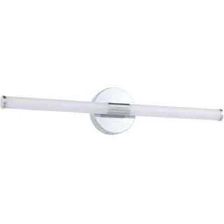EGLO Spiegelleuchte Ramola, Lampe Spiegel Badezimmer, Spiegellampe aus Metall in chrom, und Kunststoff in Weiß, warmweiß - kaltweiß, IP44, L 60 cm,