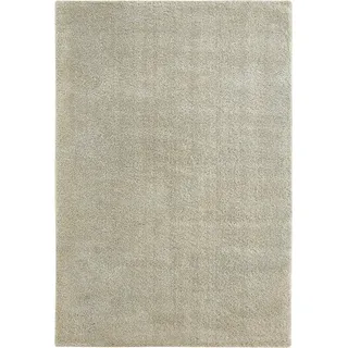 andiamo Teppich Chia hochwertiger Teppich Wohnzimmer oder Schlafzimmer mit 30mm Florhöhe - einfarbiger Wohnzimmerteppich 60 x 110 cm beige