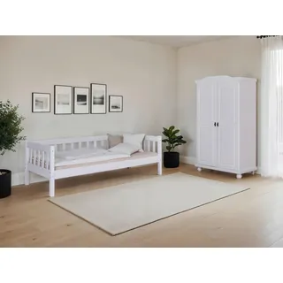 MID.YOU Einzelzimmer, SINTRO 90 in Echtholz Kiefer, Weiß,