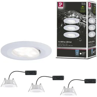 Paulmann Calla 3er Set rund 3x6W Weiß matt schwenkbar IP65