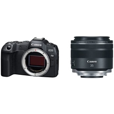 Canon EOS R8 Systemkamera - Spiegellose Vollformat Kamera & RF-35mm F1.8 Macro is STM Objektiv schwarz