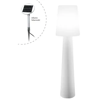 8 seasons DESIGN Solarleuchte Kunststoff 160,0 cm inkl. Dämmerungssensor weiß