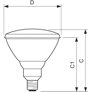 Philips 12895915 Infrarot-Glühlampe, PAR38, 175W, E27, 240V, CL 1CT/12