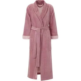 Unisex-Bademantel GÖZZE "Turin, ideal für Sauna & Spa, Hotelbademantel, Morgenmantel" Gr. L, lila (beere), L:125cm, Baumwoll-Mix, Hausmäntel, Unisex-Bademantel, für Damen & Herren, mit Gürtel und zwei aufgesetzten Taschen, lang