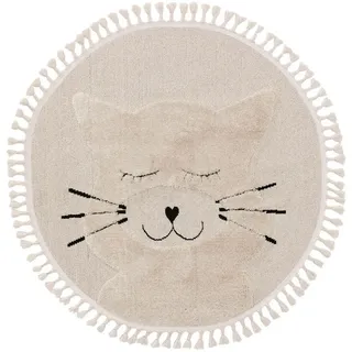Lytte Kinderteppich Momo Cream ø 120 cm rund - Teppich Kinderzimmer