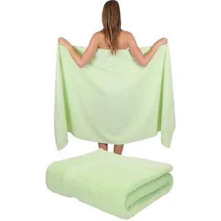 Betz Badetuch 2 Stück XXL 100x200 cm 100% Baumwolle – Weiches Frottee Saunatuch & Strandtuch – Pflegeleicht & saugstark – Palermo Serie – Farbe grün